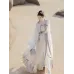 Hanfu, Spring–Summer Daily Tencel Stand-Collar Robe with Gauze Ma mian Skirt