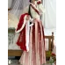 Winter Lined Song-Style Hanfu Set with Cross-Collar Jacket & Pleated Skirt