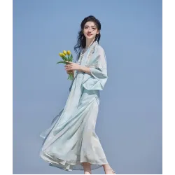 Hanfu, Qixiong-Style Flowing Han-Element Dress for Spring–Summer Daily Wear
