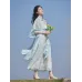 Hanfu, Early-Spring Song-Style Lightweight Improved Cross-Collar Dress with Han Elements