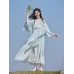 Hanfu, Early-Spring Song-Style Lightweight Improved Cross-Collar Dress with Han Elements