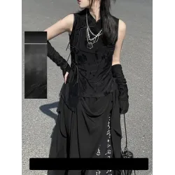 Hanfu, Ming-Style Stand-Collar Lightweight Printed Ma mian Skirt for Everyday Wear