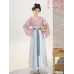 Printed Tang-Style Beizi & Eight-Slit Skirt Hanfu – Spring/Summer Daily