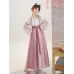 Printed Tang-Style Beizi & Eight-Slit Skirt Hanfu – Spring/Summer Daily