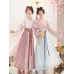 Printed Tang-Style Beizi & Eight-Slit Skirt Hanfu – Spring/Summer Daily