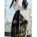 Hanfu, New Chinese-Style Ma mian Skirt Set with Airplane Sleeves for Daily Commuting