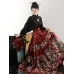 Hanfu, Ming-Style Daily-Use Improved Brocade Filigree Iridescent Ma mian Skirt Set