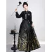 Hanfu, Office-Friendly Improved Ma mian Half-Skirt for Petite Daily Summer Wear