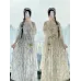 Hanfu, Song-Style Improved Pants and Skirt Ensemble in Ink-Dyed Plum Design for Spring–Summer Daily Wear