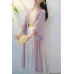 Lotus Language Song-Style Hanfu Set – Waist-High Pleated Skirt & Cardigan