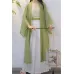Lotus Language Song-Style Hanfu Set – Waist-High Pleated Skirt & Cardigan