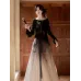 2025 Spring-Autumn Black Top & Redesigned Horse-Face Skirt Hanfu Two-Piece Set