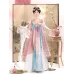 Hanfu, Ethereal Tang-Style Embroidered Cross-Collar Jacket with Waist-High Eight-Pleat Skirt for Spring–Summer Daily Wear