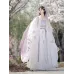 Qingdie Song-Style Hanfu – Waist-High Wide-Sleeve Top & Suspender Pleated Skirt